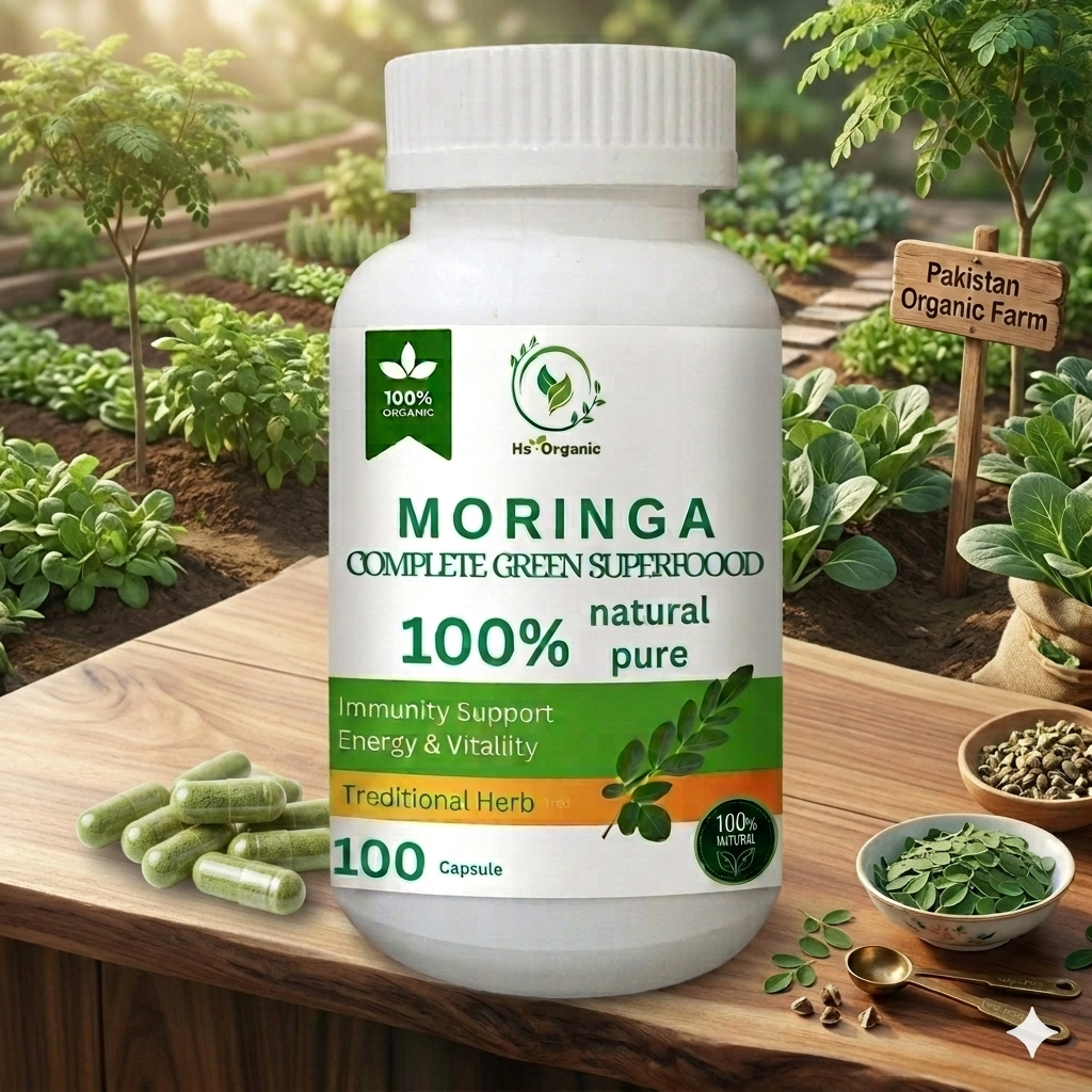 Moringa Capsules - 100% Pure Organic Superfood
